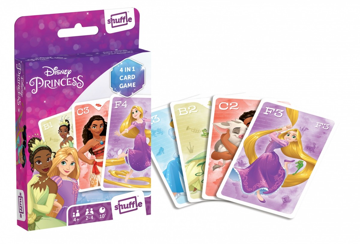Gra karciana Shuffle Księżniczki Disney"a 4w1 Cartamundi